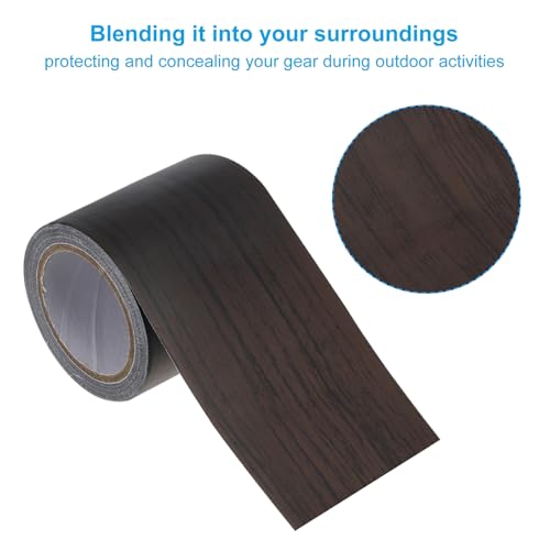 Image of PATIKIL Wood Grain Repair Tape 2.2 inch x15ft,2 Pcs Self Adhesive Realistic Textured Repair Tape Patch for Floor Door Table Cabinets Desk,Black Wood Grain