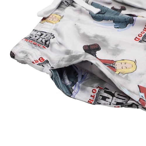 Fullmetal Alchemist Brotherhood Anime Men's Edward Alphonse and Title All Over Print Pajama Pants Adult Sleep Bottoms3