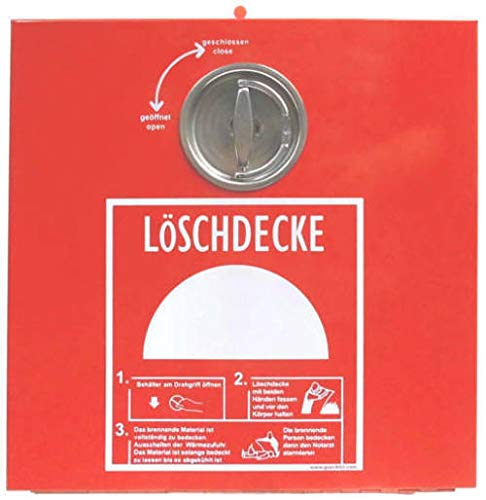Löschdeckenbehälter Stahlblech inkl. Löschdecke 160x180cm Löschdecke Kasten Box von MBS-FIRE
