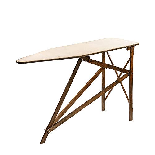 Lehman's Folding Wooden Ironing Board, Amish Made with Ironing Board Pad and Cover, Dark Finish