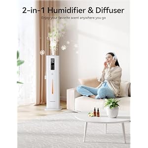 VAGKRI 12L Humidifiers for Large Room, Last 120 Hours, Cover up to 1000ft², Top Fill Ultrasonic Cool Mist Humidifier, 3 Mist Level, 24H Timer, Essential Oil Diffuser Humidifiers For Bedroom, Home VAGKRI 12L Humidifiers for Large Room Last 120 Hours Cover up to 1000ft Top Fill Ultrasonic Cool Mist Humidifier 3 Mist Level 24H Timer Essential Oil Diffuser Humidifiers For Bedroom Home