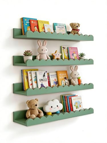 icnjdMopclean Scalloped Shelves for Nursery - Wall Book...