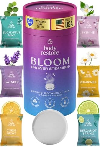 Body Restore Shower Steamers Aromatherapy 6 Pack – Fathers Day Gi...