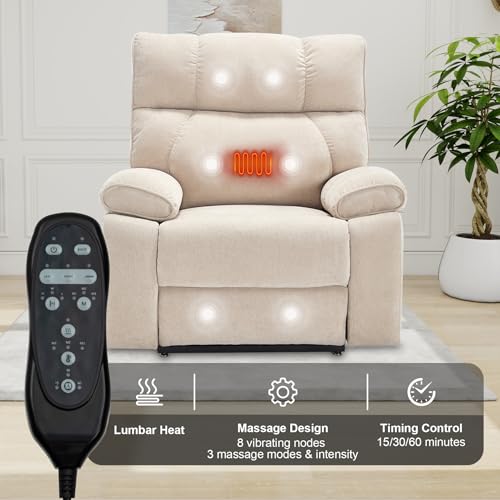 Sillón Plegable Chenille Beige miniatura 6