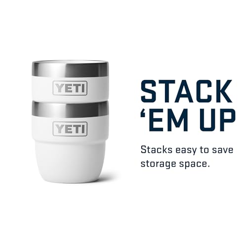 Image of YETI Rambler 4 oz Stackable Cup, Stainless Steel, Vacuum Insulated Espresso /Coffee Cup, 2 Pack