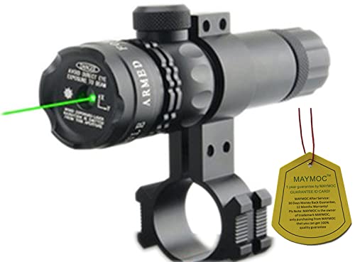 MAYMOC Green Dot Sight con Soporte de riel Picatinny - Incluye Cargador de batería, Soporte e Interruptor de Cable con 2 Juegos de baterías