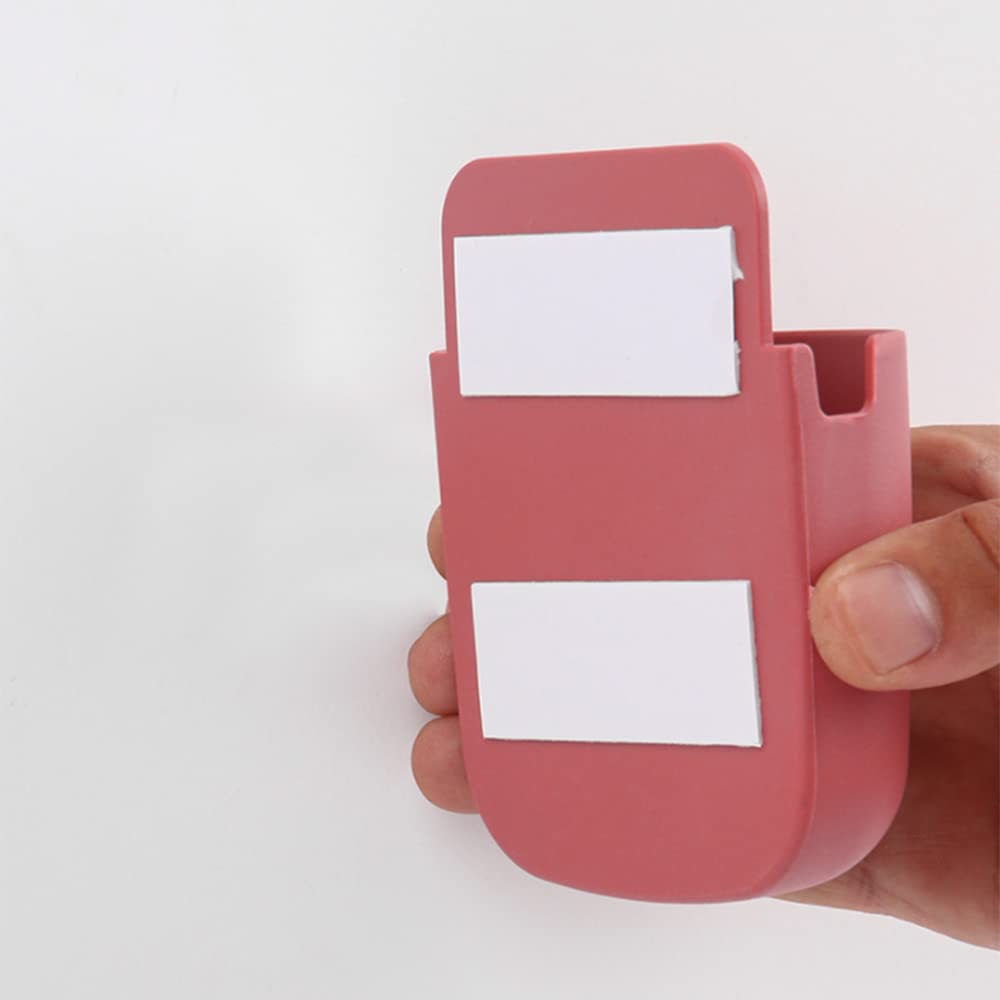 Lot De 2 Supports Muraux Pour Télécommande Et Téléphone - Design Blanc Simple, Collé Sans Perçage