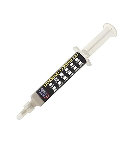 ENZO ENGLAND Abrasive Diamond Lapidary Compound Paste W10 Micron #1000 Grit Grain 5 Gram Syringe for Lapping of Knife & Razor Cutting Blade Sharpening Lapping Polishing