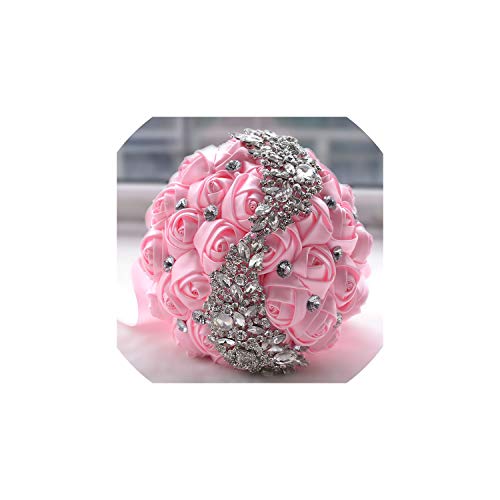 FAT BIG CAT ovia Crystal Wedding Bouquet Red Brooch Bouquet Wedding Accessories Bridesmaid