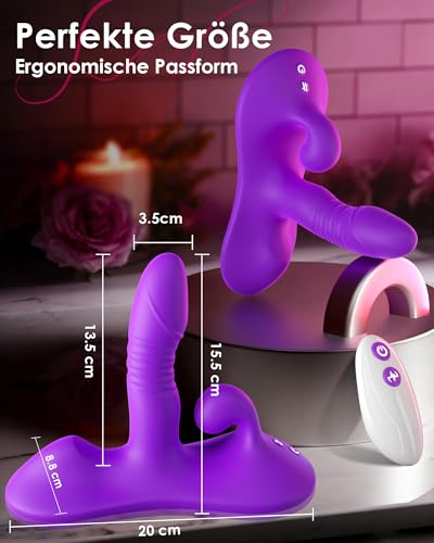 Aufsitz Dildo Vibrator Vibratorensets für Frauen, Vibration für Frauen Reibungsfunktion mit 9 Stoßfunktion 9 Vibration, Sex Spielzeug für die Frau Paare G Punkt Anal Klitoris Stimulator Sexmaschine