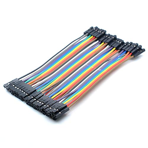 Oiyagai Dupont Line 5 Set/200pcs 10cm / 3.9 in Femelle to Femelle Jumper Wire Dupont Cable pour DIY Arduino Raspberry Pi Cover