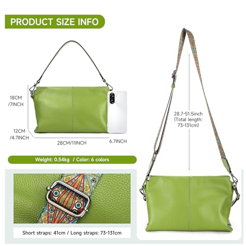 Image of Genuine Leather Women Shoulder Bag Small Crossbody Bags Purse Mini Casual Hobo Lady Handbags and Purses Messenger Satchel