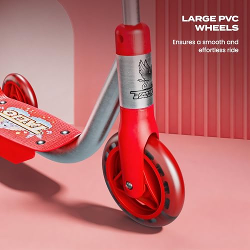 Image of TALIO Kids Kick Scooter for 2-5 Years Boys Girls, 3 Wheels with 4-Adjustable Heights, BIS Certified, Red | Capacity 30kg (GK-105 /03)