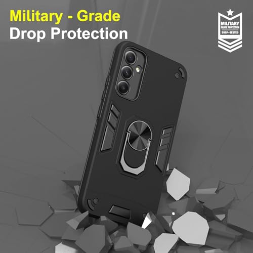 Image of NDCOM for Samsung A34 5G Back Cover - Durable & Sleek A34 5G Samsung Back Cover with Perfect Fit, Light Weight, Easy To Apply & Great Grip Anti Slip - Black