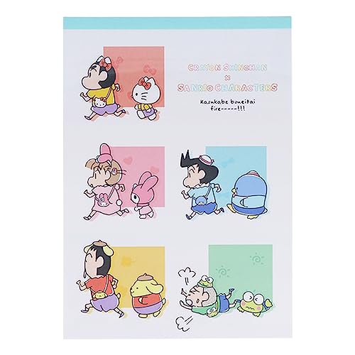 サンスター文具 サンリオ メモ A6 クレヨンしんちゃん×サンリオ パステル S2839946