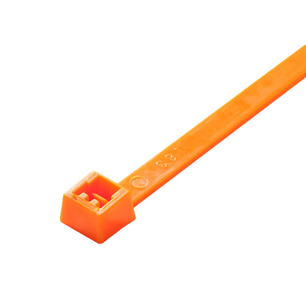 Ukcable-Ties Orange Fluorescent Cable Tie 200Mm X 4.8Mm - (Pack Of 100)
