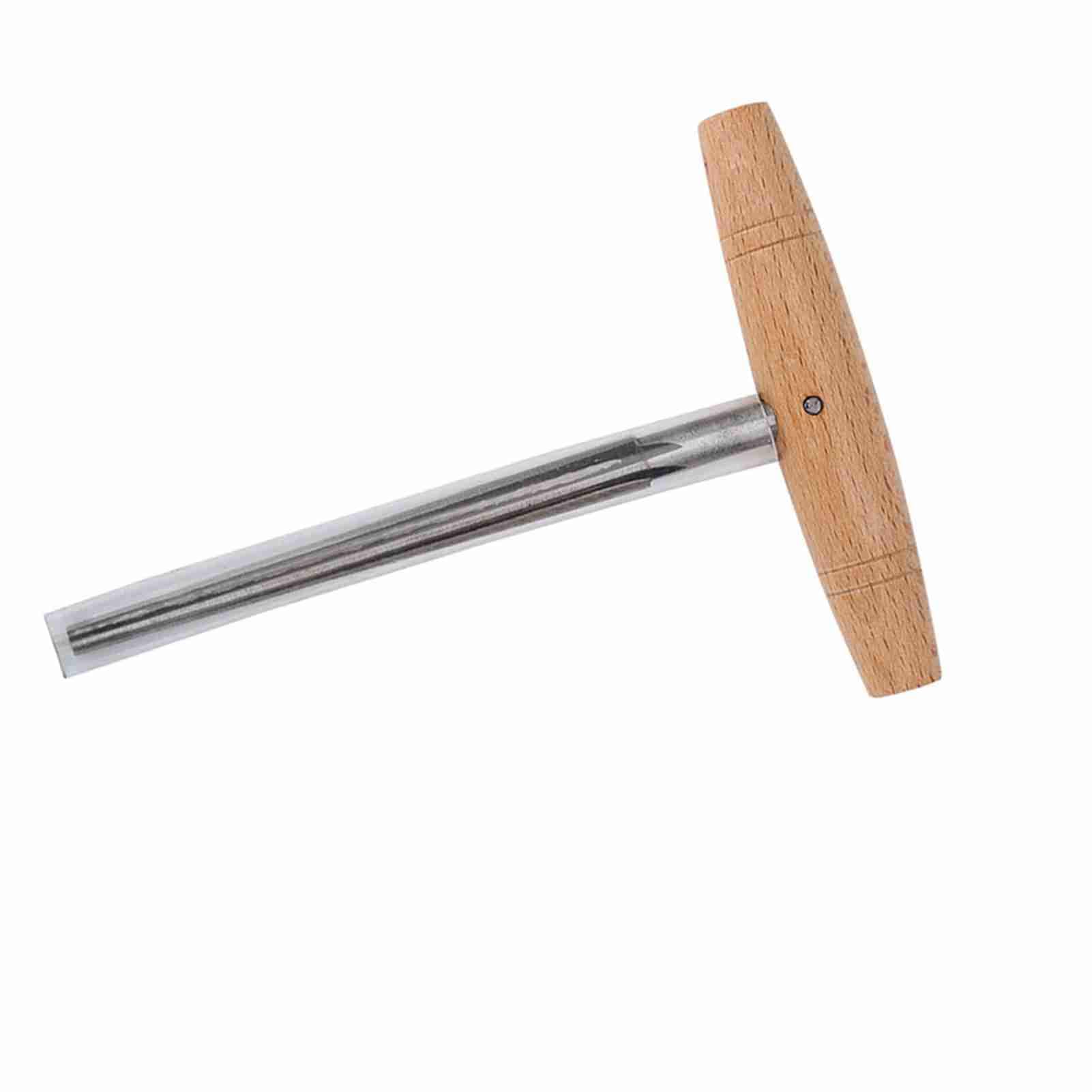 Alésoir de Perçage de Trou de Violon, 3/4 4/4 Alésoir de Chevauchement D'alto Avec la Poignée en Bois Conique Outil de Réparation de Lutherie en Acier à Grande Vitesse de Lutherie