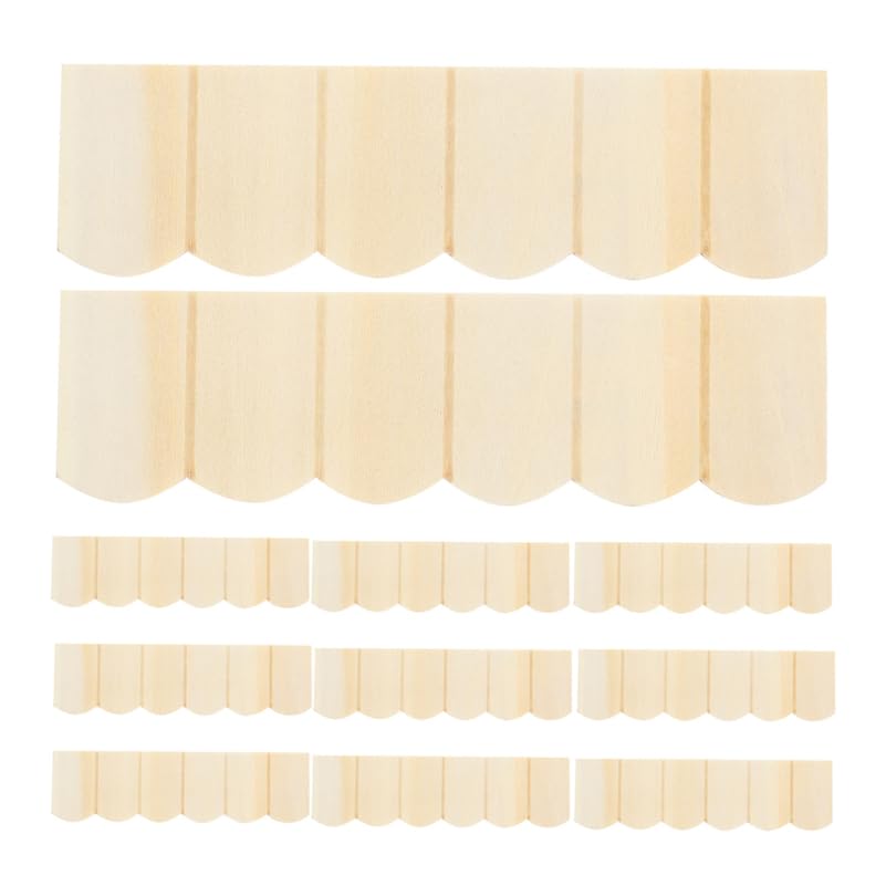 FOYTOKI 36pcs Unfinished Wooden Dollhouse Roof Tiles Miniature Roof Accessories for Model Building Friendly Material Design for DIY Projects and