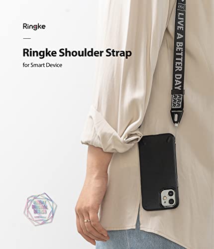Image of Ringke Shoulder Strap [Dual-Ended Design] Adjustable Crossbody Strap, Anti-Theft Neck Lanyard for iPhone /Galaxy /Pixel Phone Cases, Cameras, etc
