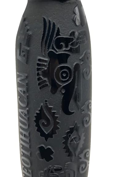 Handgefertigter Obsidian Brieföffner 18,8cm - Graviert, Poliert Aus Mexiko