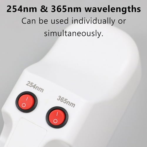 Analizator ultrafioletowy, przenośny tester laboratoryjny, długość fali 254 nm/365 nm, zawiera filtry UV 50 * 150 mm do zastosowań analitycznych