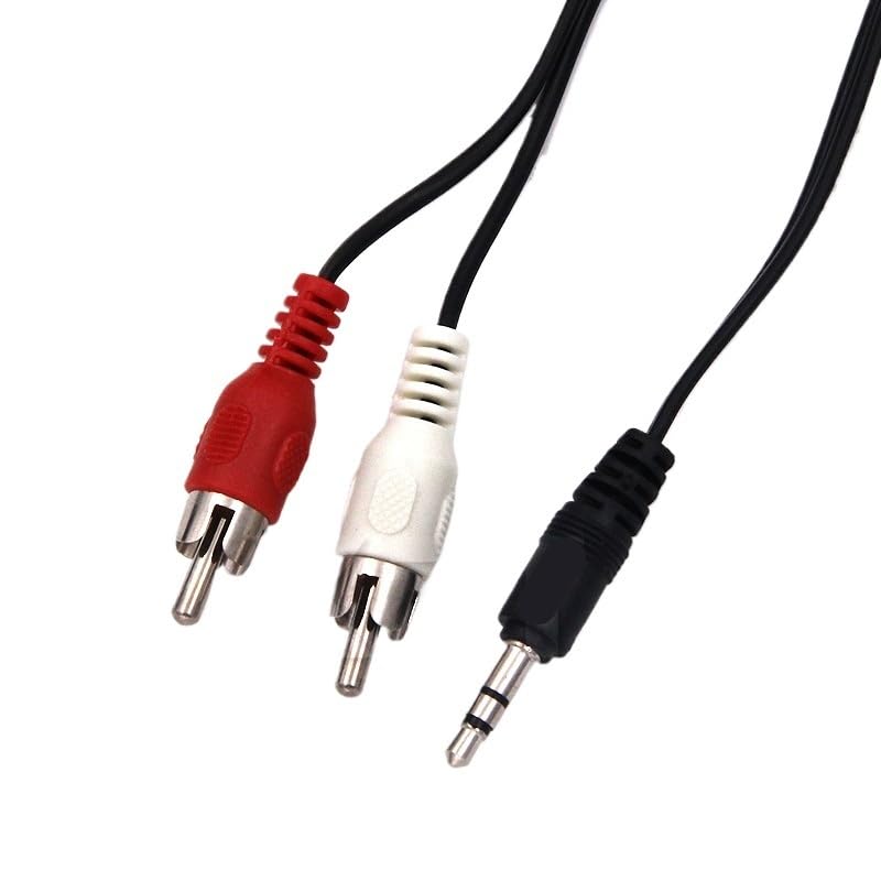 Cable de audio Jack 3.5mm a 2 RCA macho miniatura 1