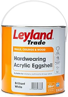 Leyland Trade Acrylic Eggshell Paint - Brilliant White 2.5L