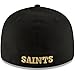 New Era Men's Black New Orleans Saints Omaha Throwback Low Profile 59FIFTY Fitted Hat