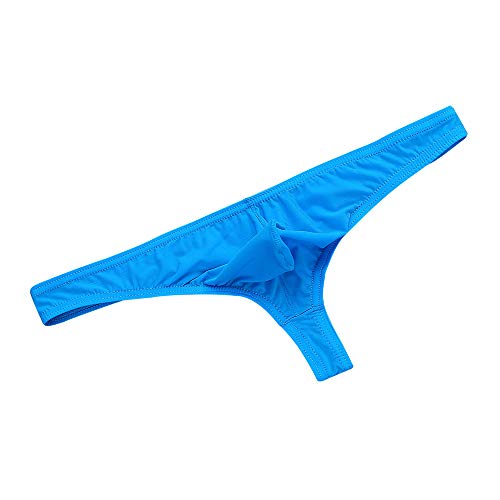 GOTDCOM Mens Sexy Underwear Ice Silk Striped Briefs See Through Ultra-Thin Underpants Front Bulge Pouch Panties Erotic G-Strings Stretch Panties Thong Sissy Lingerie Low Rise Knickers Trunks Shorts