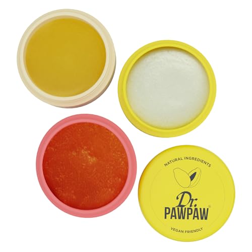 Dr. PawPaw Scrub and Nourish - Vanillaberry - Lip Scrub Exfoliator and Natural Lip Balm Duo - Moisturizing, Nourishing, Gluten Free Care - 0.8 oz