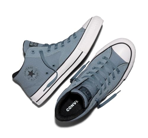 Image of Converse, Unisex, Chuck Taylor All Star Malden Street Mid Top Sneakers, Grey New World /Black /White Men's 4, Women's 6 Medium