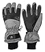 N'Ice Caps Kids Bulky Thinsulate and Waterproof Ski Glove With Ridges (3-4yrs, Black Solid)
