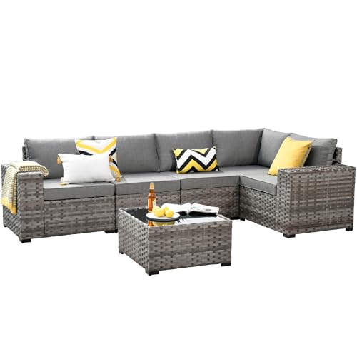 Ovios B0CWP9PPT1 6 Pieces Patio Furniture Set Outdoor Sectional Sofa Couch thumb #8