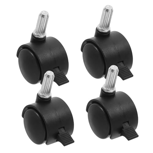 Cabilock 4 Ruote Girevoli in Pu Piccole Con Freno Di Bloccaggio Per Mobili e Carrelli, Ruote Di Ricambio Silenziose Per Elettrodomestici Con Installazione Facile e Materiale Resistente