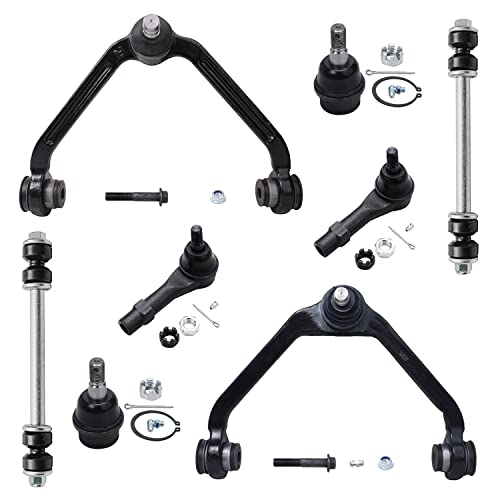 Image of Detroit Axle - Front Upper Control Arms Ball Joints Sway Bar End Links Outer Tie Rods Replacement for Ford Explorer Ranger Mercury Mountaineer Mazda B2500 B3000 B4000