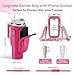 linmaya Water Bottle Carrier Bag with Phone Pocket for Stanley Cup 40/30oz,Insulated Neoprene Water Bottle Holder Cross-boday Bag with Adjustable Shoulder & Handheld Strap Stanley Cup Accessories