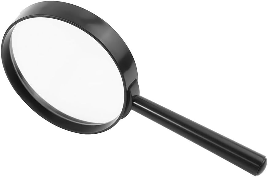 JSEIAJB Straight Handle Handheld Magnifying Glass Lens for Elderly Reading Jewelry Appraisal Magnifying Glass(7.5cm)