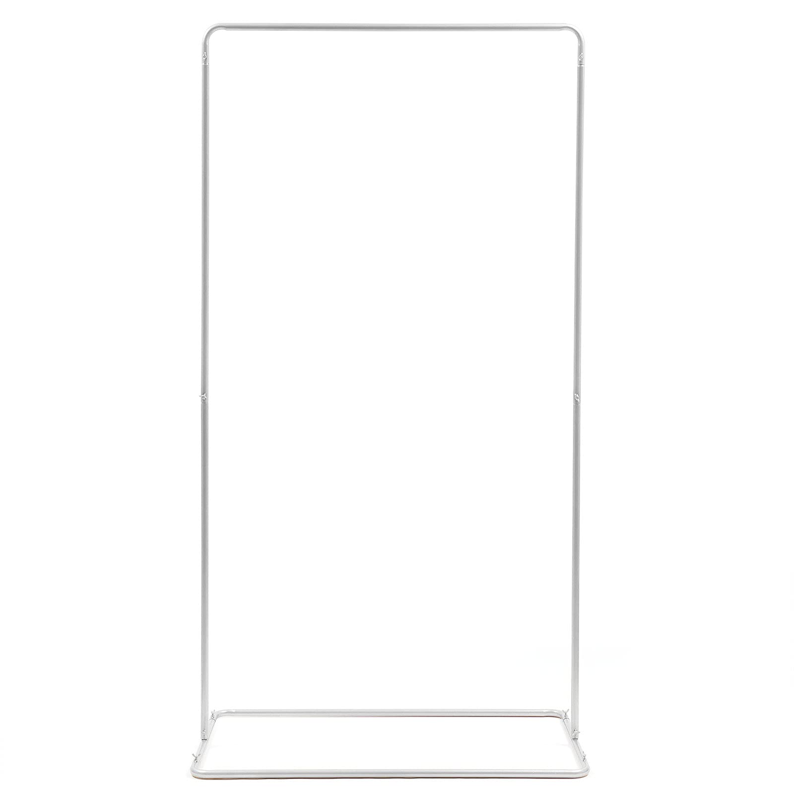 Supporto ad arco quadrato per matrimonio, in metallo, con base, 2 x 1,05 m, può essere utilizzato per matrimoni, feste, feste per bambini, feste di compleanno (bianco)