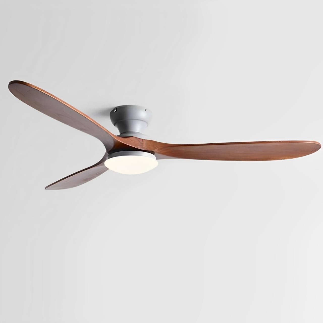 Pilanp Modern Ceiling Fan With Light 24W LED Ceiling Lights Indoor Quiet Ceiling Fans Wooden Blades, Remote 6 Gear Wind Speed Ceiling Fan Light For Living Room Dining Room Bedroom