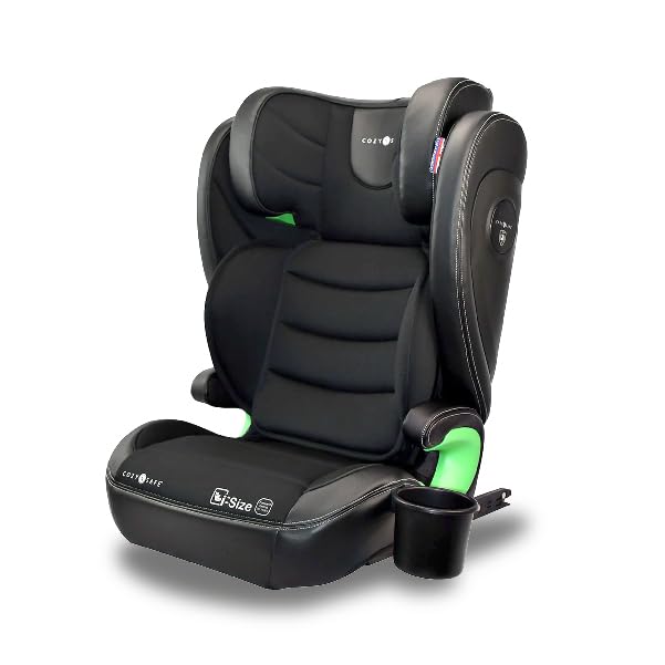 Cozy N Safe Augusta i-Size - Seggiolino auto per bambini, 100-150 cm, gruppo 2/3 (15-36 kg/4-12 anni) ISOFix, seggiolino regolabile ECE R129, colore nero