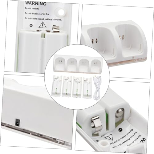 Cargador de batería SHINEOFI con ranuras inteligentes y luz azul de control 3