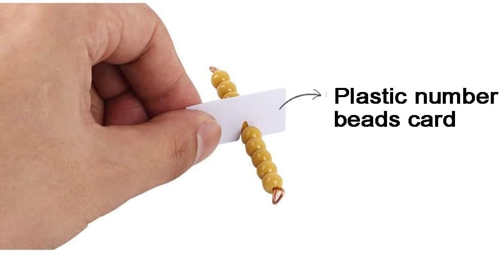 ウッドモンテッソーリゴールデンビーズ素材セット、Decimal Bankの初等数学操作数学教材、パーティーゲーム (ゴールデン)