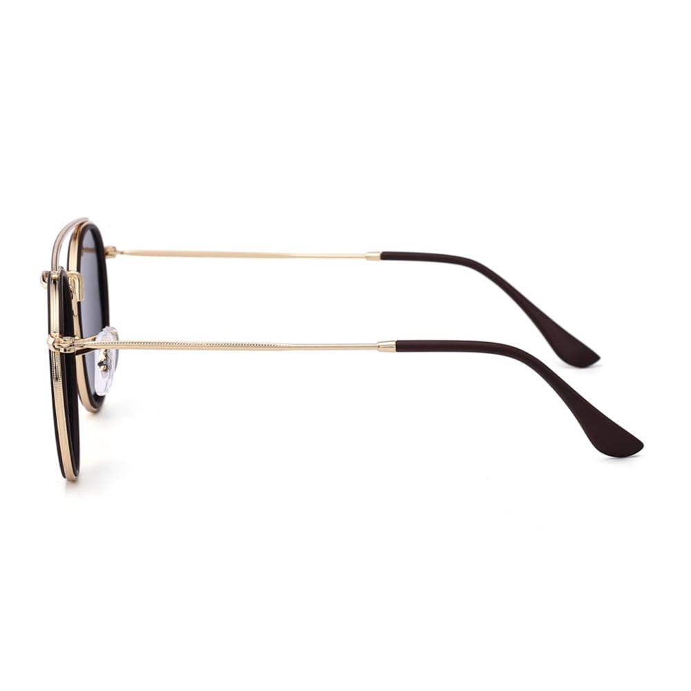 Occhiali da sole rotondi polarizzati retrò per uomo donna Occhiali da sole da guida con montatura vintage UV400