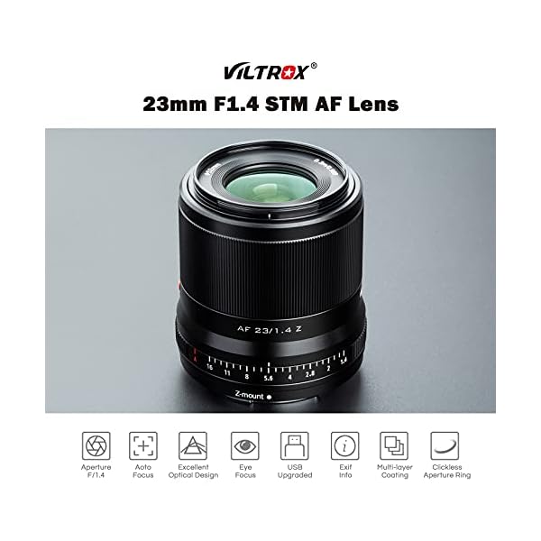 Viltrox 23mm F1.4 Autofokus Weitwinkelobjektiv, kompatibel mit APS-C Nikon Z-Mount spiegellose Kamera Z fc Z50 Z5 Z6 Z6… – Bild 3