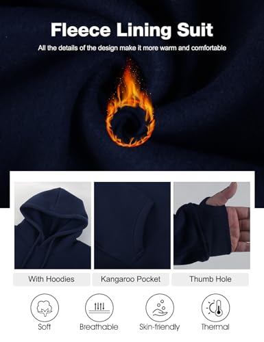 Flygo Womens Fleece 2 Piece Outfits Sweatsuit Crop Pullover Sweatshirt Joggers Pants Tracksuit Set