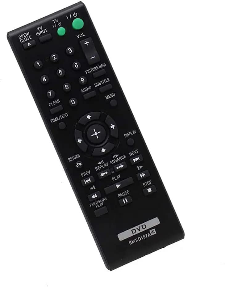 HDF Remote Control Compatible for Sony DVP-SR510H DVP-SR320 DVP-SR405P DVP-SR510H DVP-SR201P DVP-SR210P DVD Player Remote (RMT-D197A)