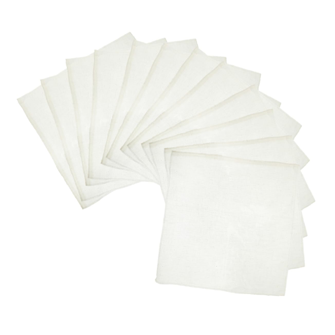 PRETYZOOM 5 Set Di Grandi Garze Quadrate in 100% Cotone Non Sbiancato Ideali Per La Cottura Del Tofu 12 Pezzi * 5