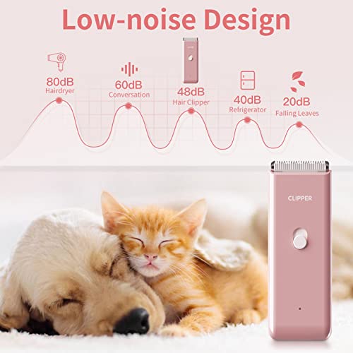Founouly Home Professional Dog Grooming Kit Clipper Low Noise Usb Rechargeable For Dog Cat #TOP5