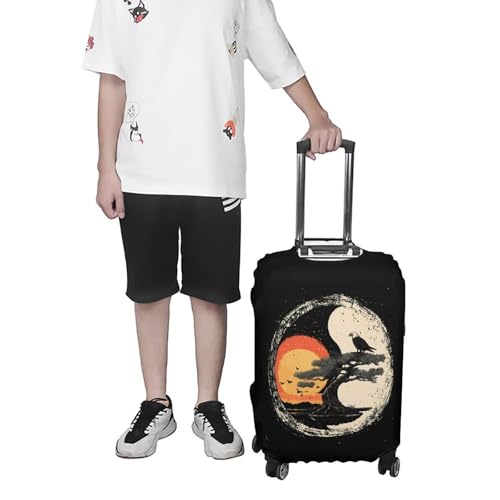 Yin And Yang Ea-gle Tree Travel Luggage Cover for Suitcase 19-32 Inches Elastic Washable Baggage Protector 7
