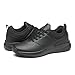 GEERX Barry Men Non-Slip Work Safety Sneakers Slip Resistant Water Resistant Shoes Food Service Shoes Zapatos de Trabajo Antideslizante All Black Size 9.5